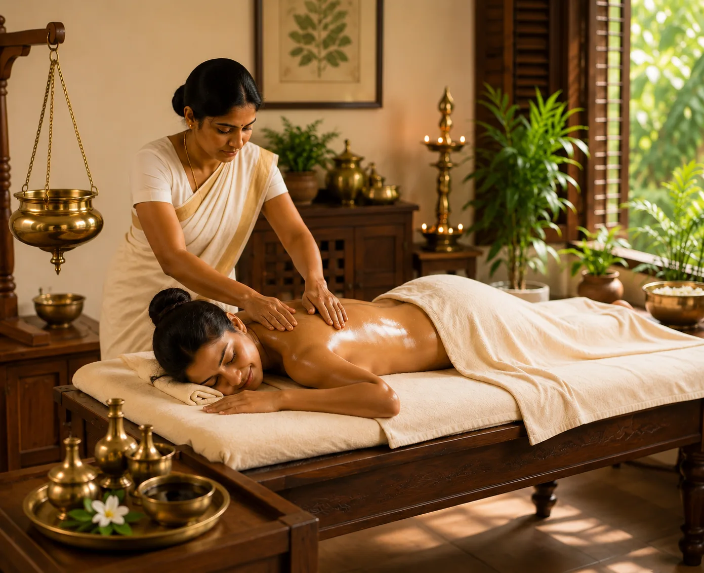 Ayurvedic rejuvenation massage at Kalpa Kerala Ayurveda